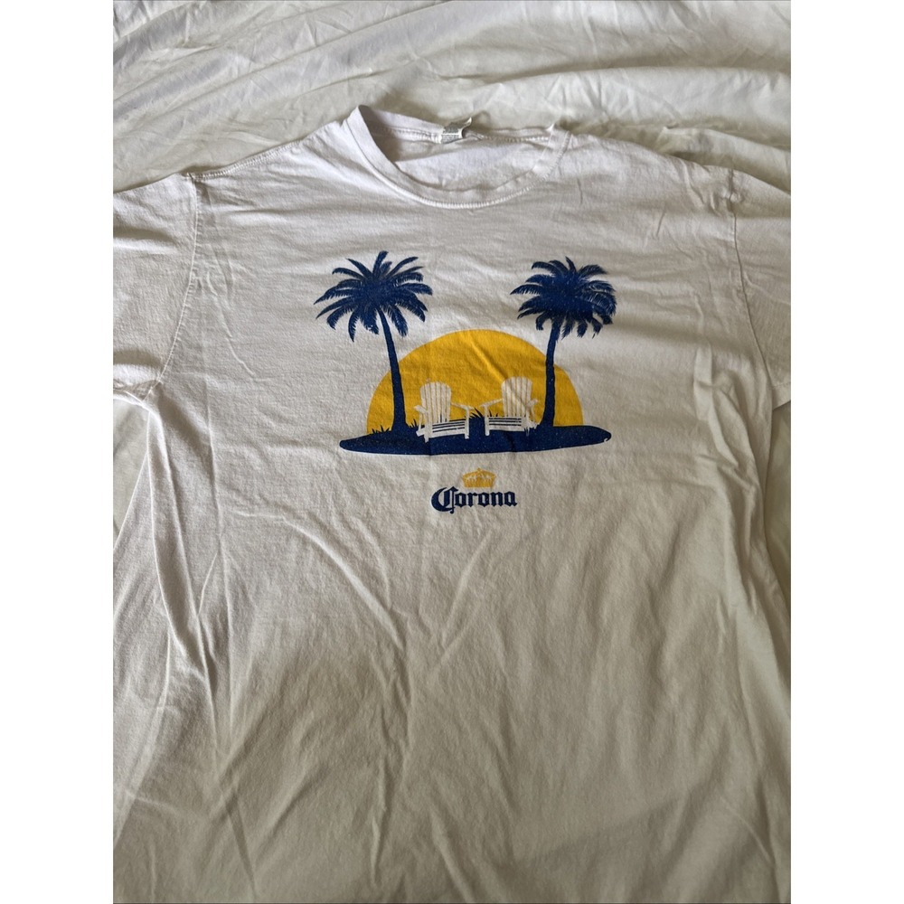 Corona Beer Vintage T-Shirt White Size Large Men's Logo